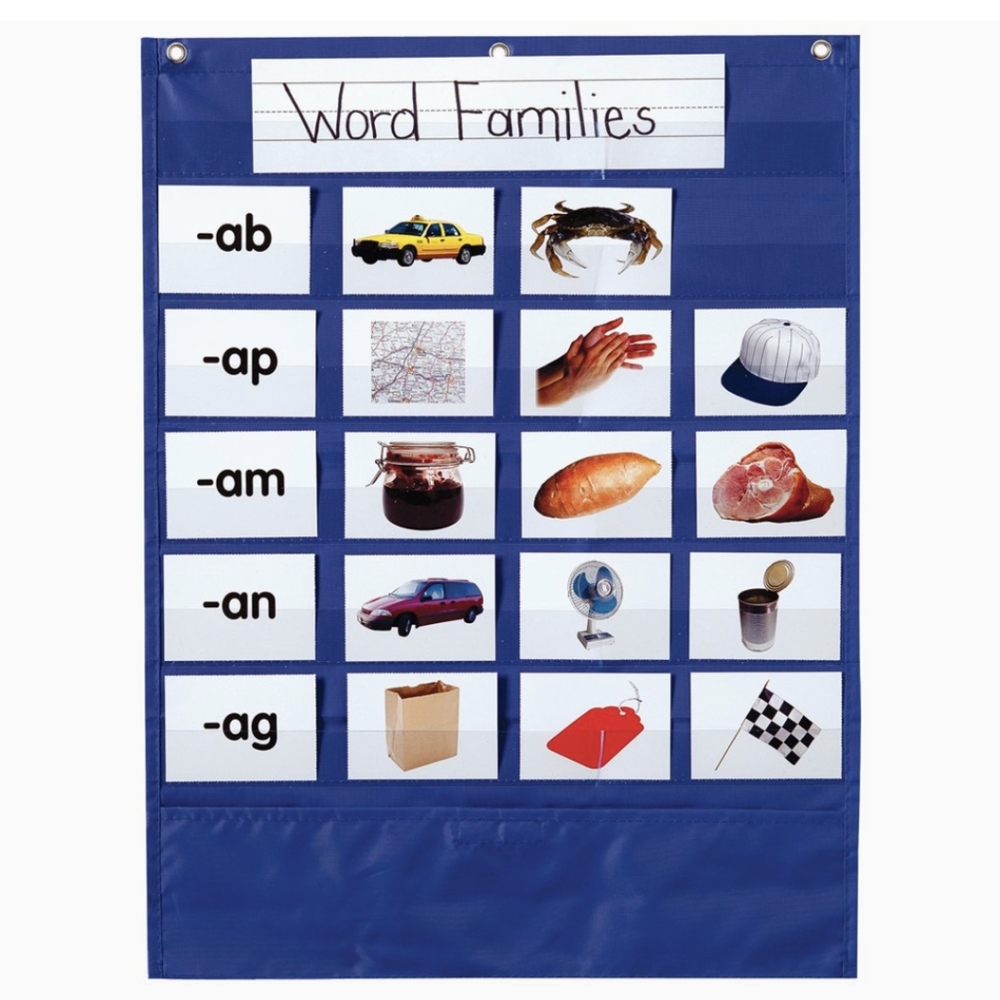 Carson-Dellosa Educational Pocket Chart with storage pocket